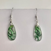 Load image into Gallery viewer, Green Moss/lichen Earrings