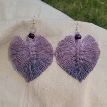 Load image into Gallery viewer, Ombre Boho Fringe Leaf Earrings