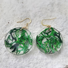Load image into Gallery viewer, Green Circle Nature Earrings