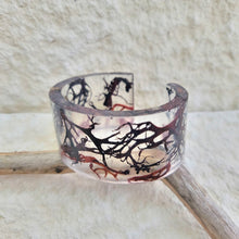 Load image into Gallery viewer, Dyed Red & Burgandy Moss Cuff Bracelet