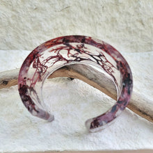 Load image into Gallery viewer, Dyed Red & Burgandy Moss Cuff Bracelet