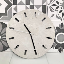 Load image into Gallery viewer, Minimalist Lightweight Concrete Clock in light Grey
