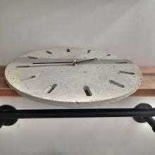 Load image into Gallery viewer, Minimalist Lightweight Concrete Clock in light Grey
