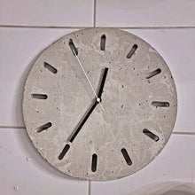 Load image into Gallery viewer, Minimalist Lightweight Concrete Clock in light Grey