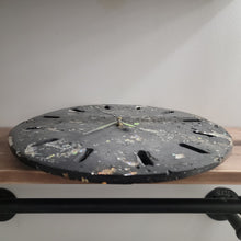 Load image into Gallery viewer, Stunning Lightweight Concrete Clock made with Black Concrete