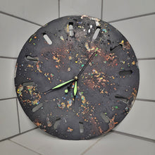 Load image into Gallery viewer, Stunning Lightweight Concrete Clock made with Black Concrete