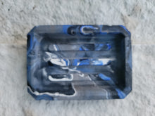 Load image into Gallery viewer, Marbled Concrete Soap Dish Blue