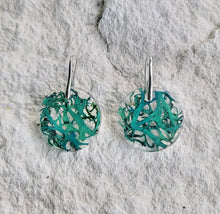 Load image into Gallery viewer, Boho Circle Nature Earrings Moss/Lichen