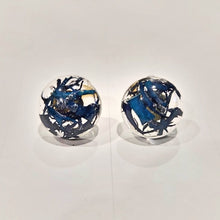 Load image into Gallery viewer, Moss/lichen Circle Stud Earrings