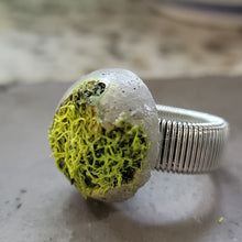 Load image into Gallery viewer, Unique Moss & Concrete Adjustable Ring
