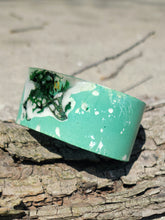 Load image into Gallery viewer, A Concrete & Dried Moss Cuff Bracelet Turquoise