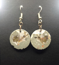 Load image into Gallery viewer, Floral, Leaves in dyed Cement Earrings