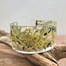 Load image into Gallery viewer, Dried Yellow Moss Cuff Bracelet