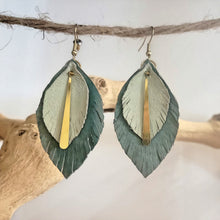 Load image into Gallery viewer, Boho Leather Leaf Earrings
