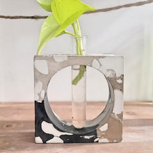 Load image into Gallery viewer, Square Handmade Multi Color Concrete Plant Propagation Decor