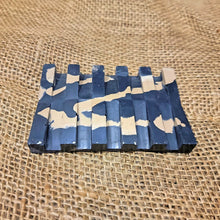 Load image into Gallery viewer, Marbled Black & Tan Cement Soap dish