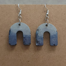 Load image into Gallery viewer, Lightweight Cement Indigo Earrings Boho
