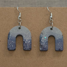 Load image into Gallery viewer, Lightweight Cement Indigo Earrings Boho
