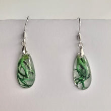 Load image into Gallery viewer, Green Moss/lichen Earrings
