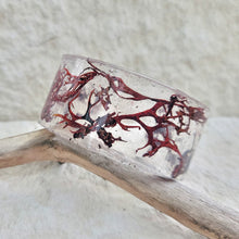 Load image into Gallery viewer, Dyed Red &amp; Burgandy Moss Cuff Bracelet
