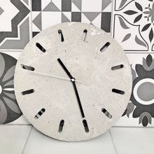 Load image into Gallery viewer, Minimalist Lightweight Concrete Clock in light Grey

