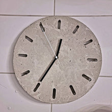 Load image into Gallery viewer, Minimalist Lightweight Concrete Clock in light Grey
