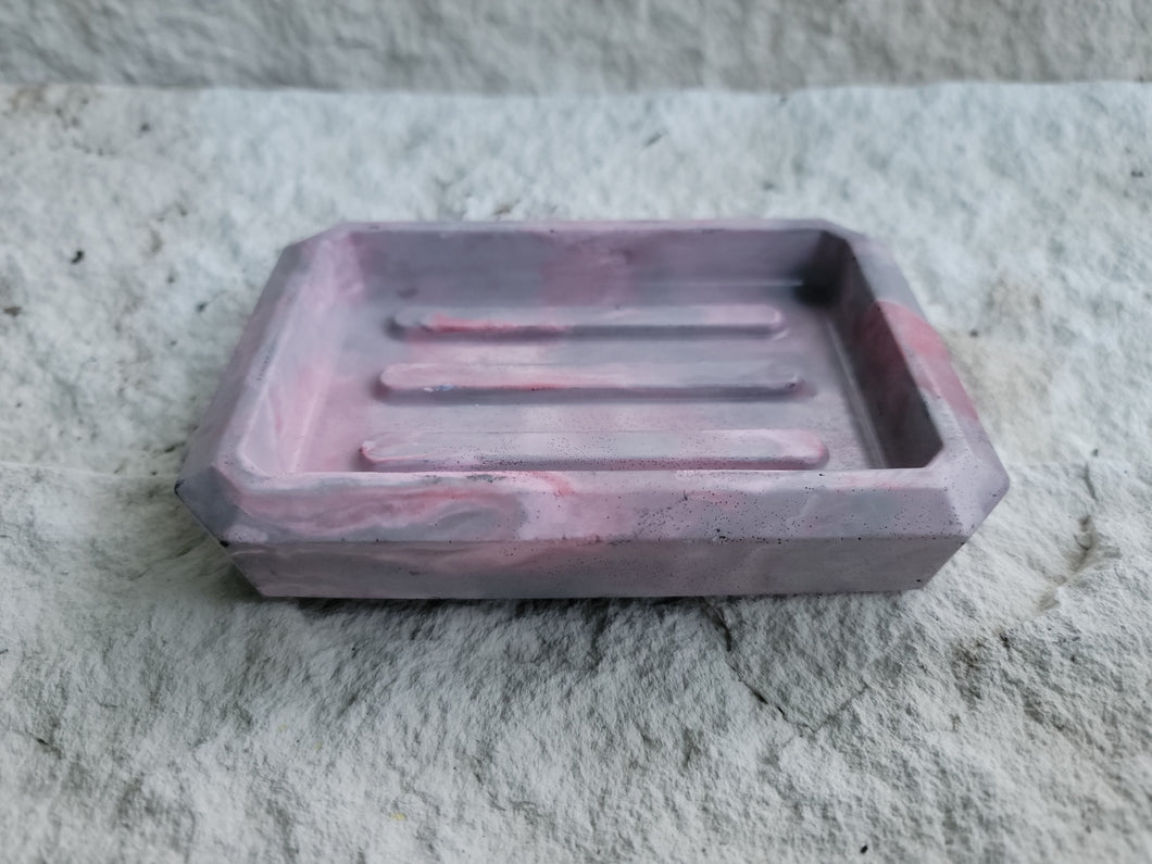 Marbled Concrete Soap Dish