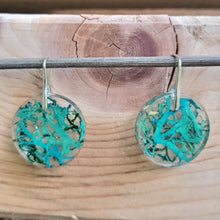 Load image into Gallery viewer, Boho Circle Nature Earrings Moss/Lichen
