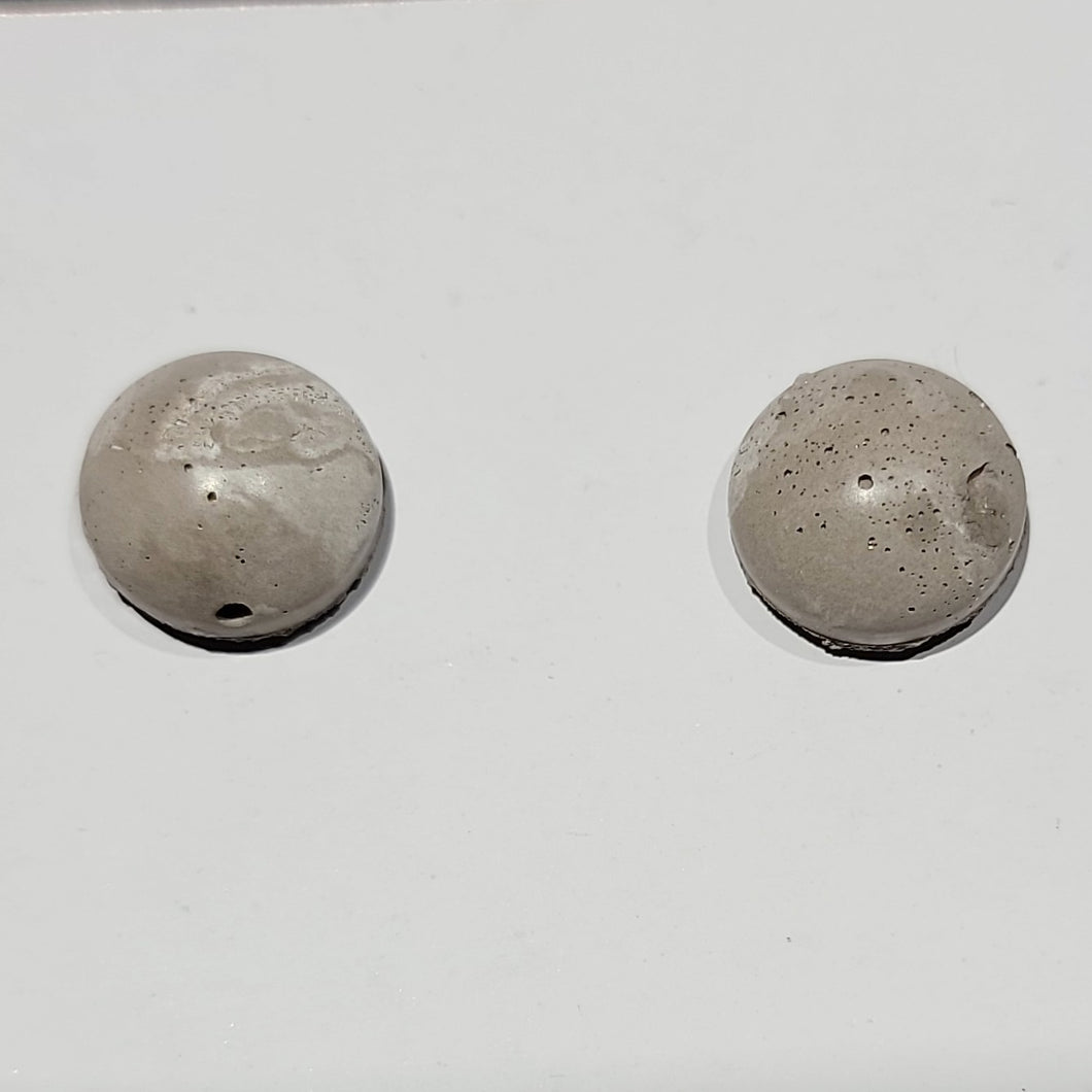 Lightweight Globe shaped Cement Stud Earrings