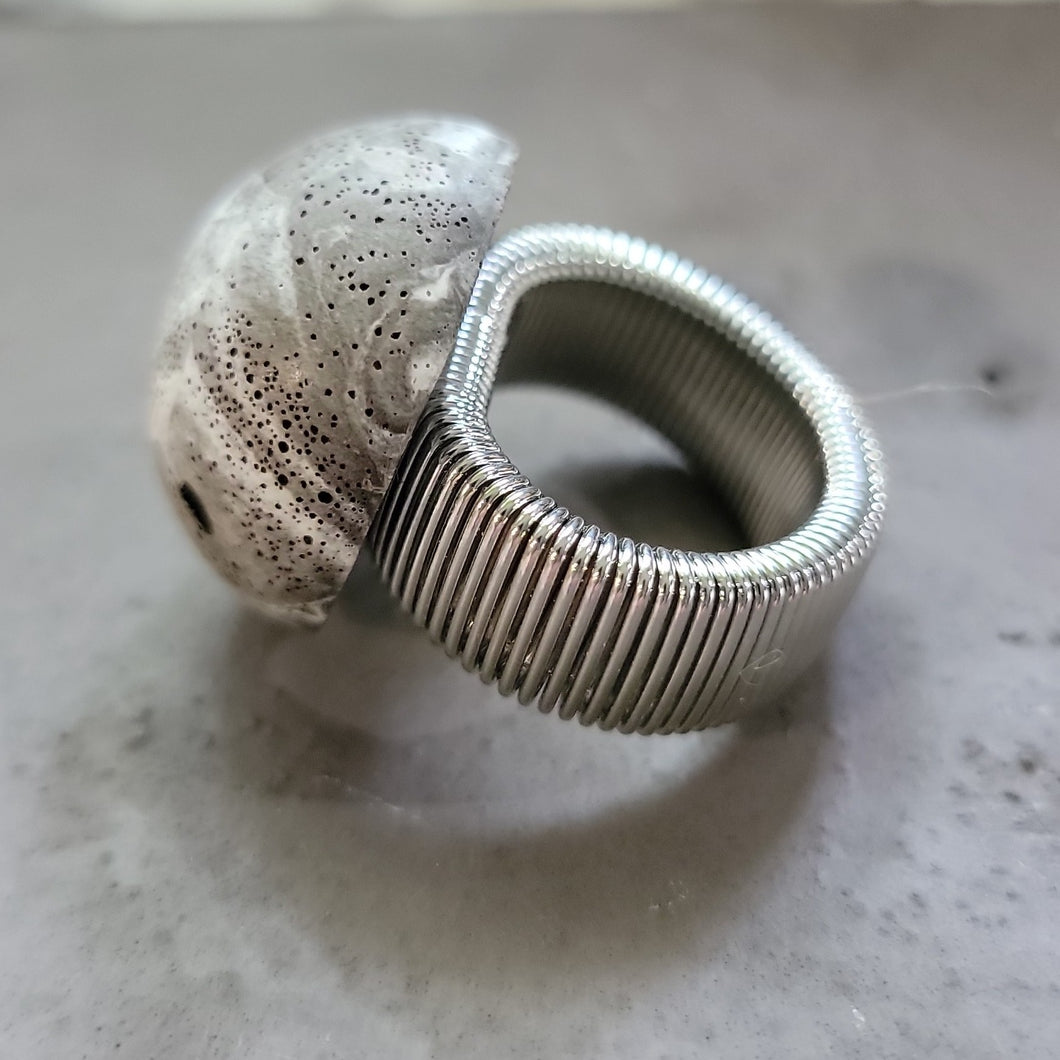 Marble Lightweight Adjustable Ring