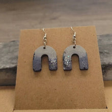 Load and play video in Gallery viewer, Lightweight Cement Indigo Earrings Boho
