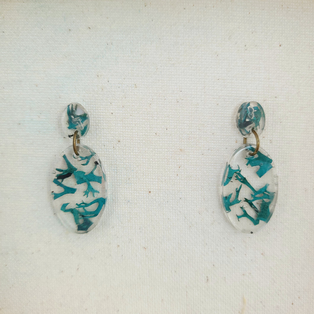 Ocean blue Moss Earrings