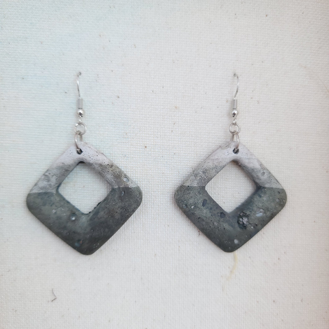Ombre Dyed Cement Earrings