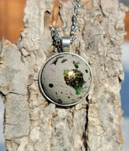 Load image into Gallery viewer, Concrete Metal &amp; Resin Globe Pendant Necklace

