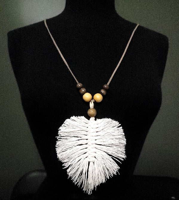 Boho Fringe Leaf Necklace