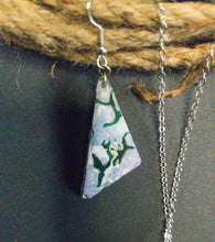 Load image into Gallery viewer, One of a kind Concrete &amp; Moss Necklace &amp; Earrings
