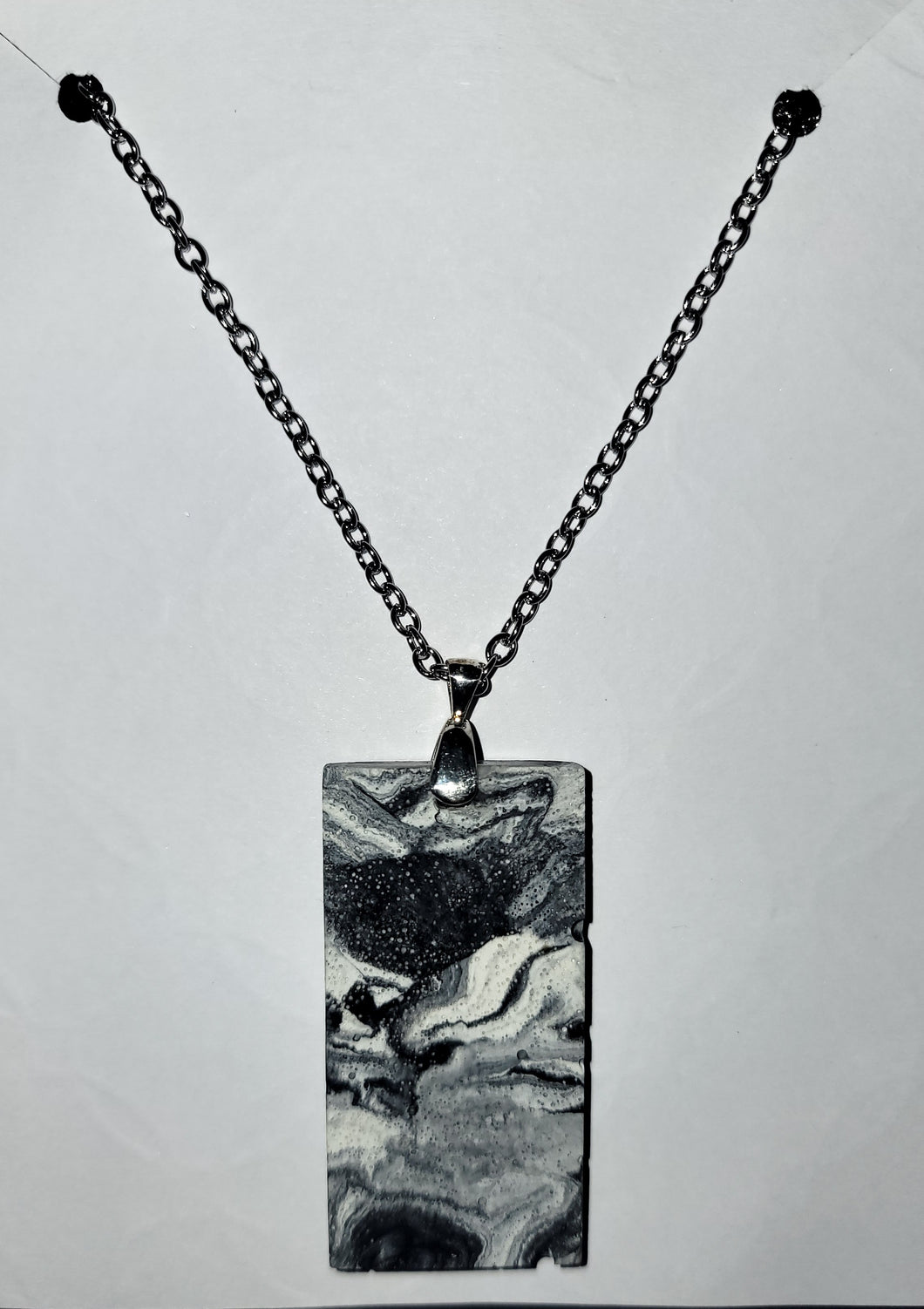 Marbled Cement Pendant Necklace