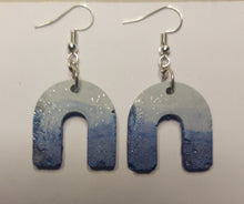 Load image into Gallery viewer, Lightweight Cement Indigo Earrings Boho
