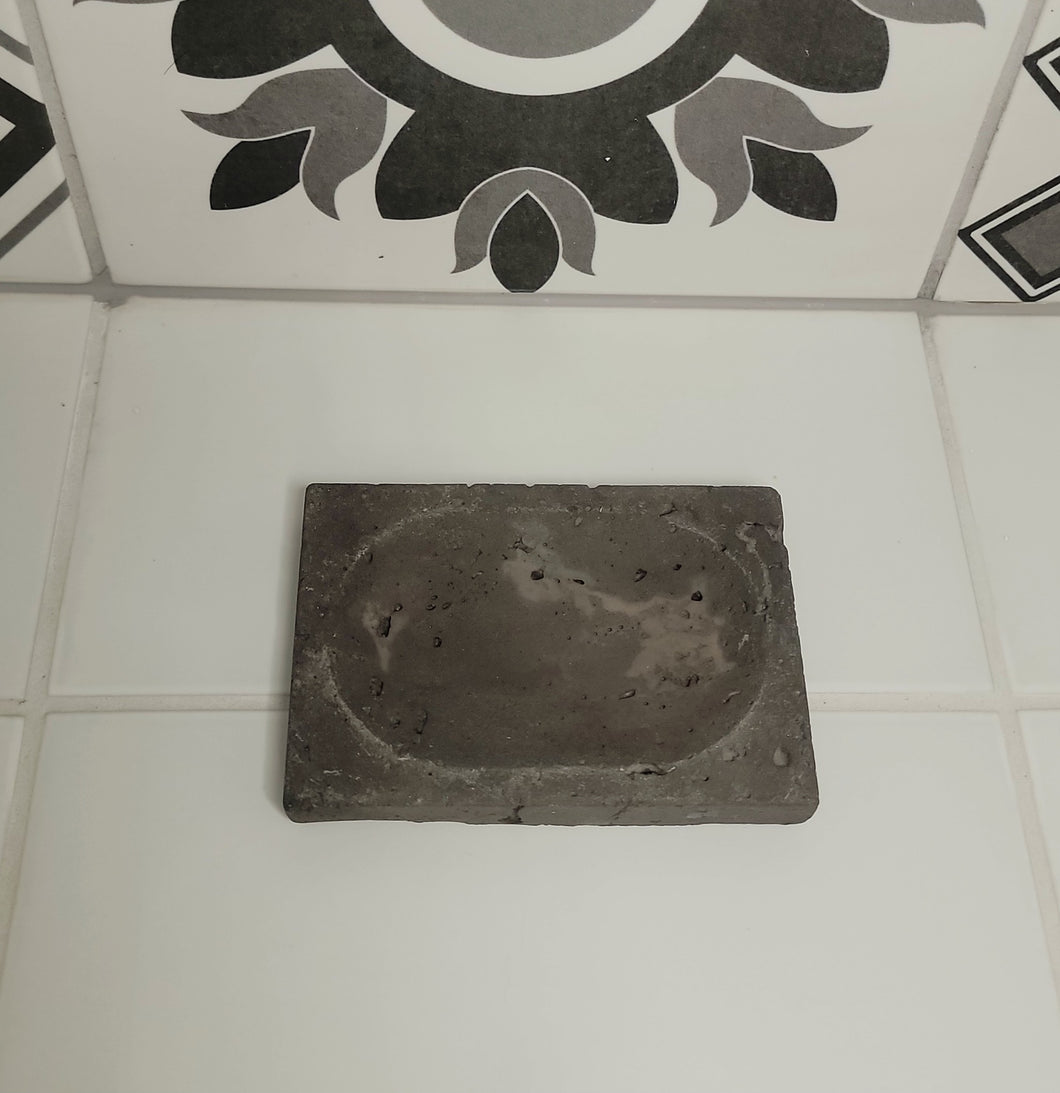 Minimalist Charcoal Cement Soap dish