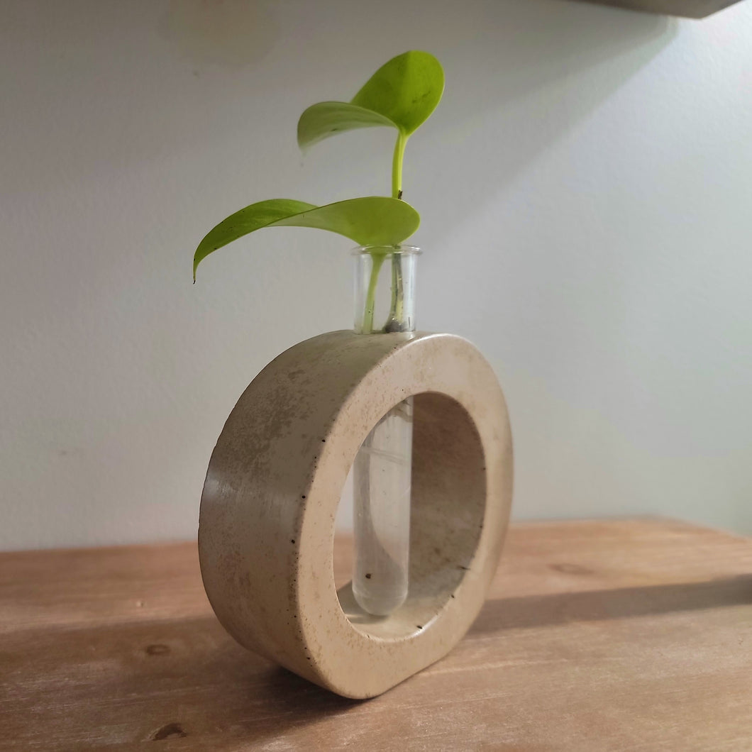 Handmade Concrete Plant Propagation Round Abstract