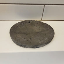 Load image into Gallery viewer, Distressed Black Concrete Soap dish
