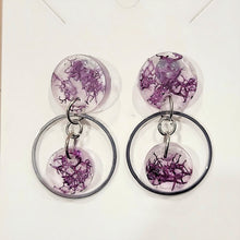 Load image into Gallery viewer, Hand dyed Moss Earrings Boho
