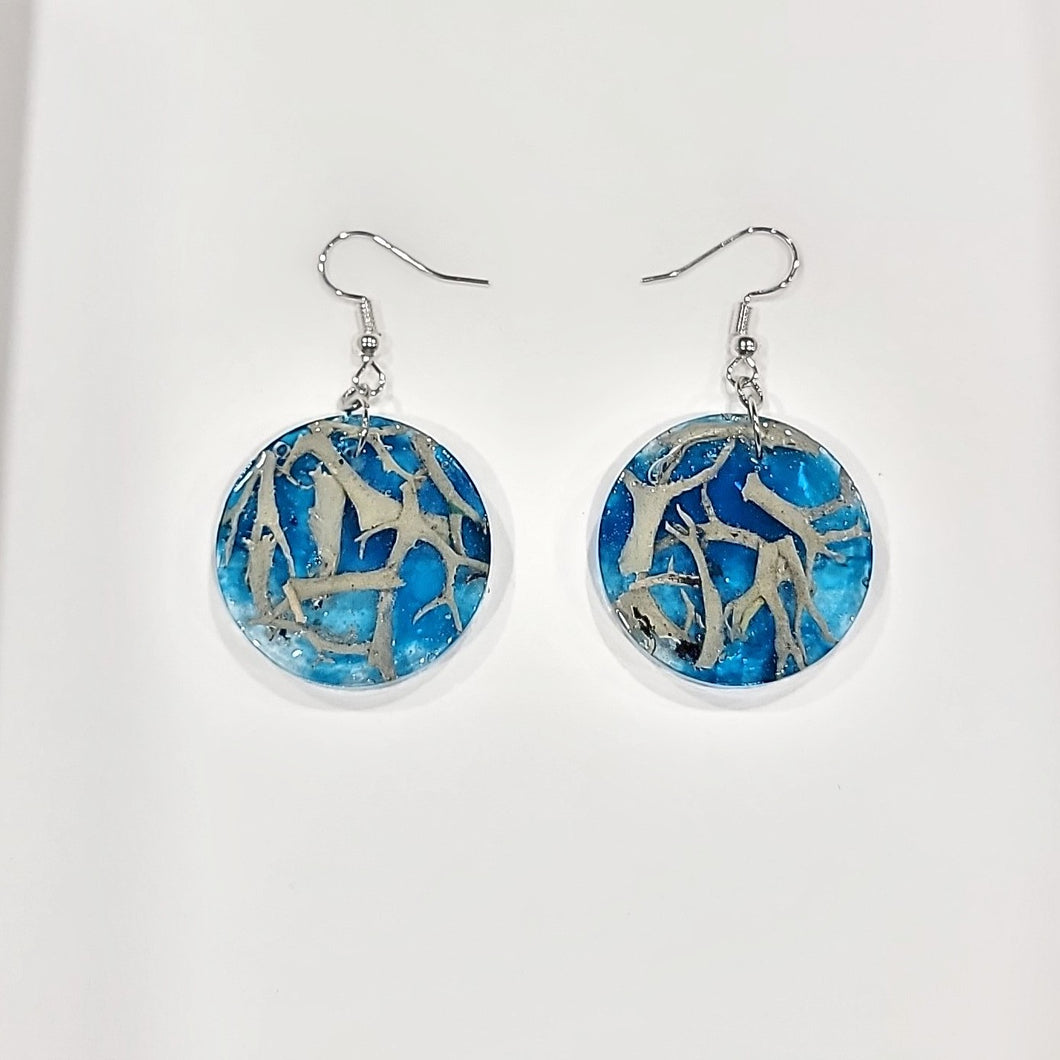 Beautiful Water & Moss Earrings